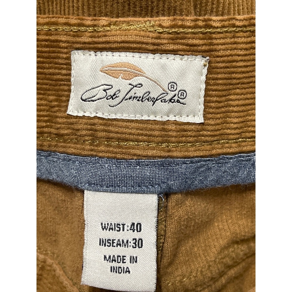 Bob Timberlake Corduroy Pants‎ Tan Waist 40X30 Straight Leg Casual Preppy Office - Picture 5 of 6